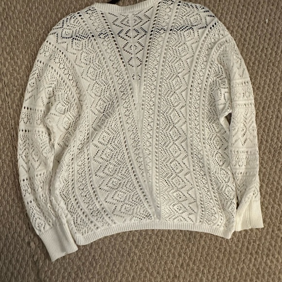 Cyrus Ivory Pointelle Cardigan - Picture 6 of 6